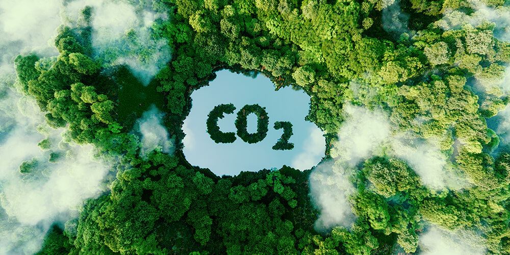 Less CO2
